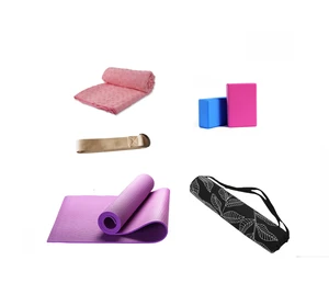 Yoga Mat Set Kit with Towel Bag Block-Customized Color & Logo Model YS-10099 Shanghai OPP Bag