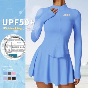 Summer WomenUpf 50+ Lightweight Athletic Jacket Sunscreen Full Zip Long Sleeve Shirt Hiking Outdoor Golf Sun Protective Clothing