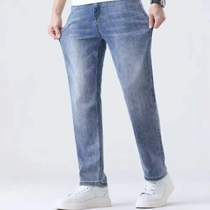 Men Summer Solid Button Breathable Lightweight Cotton Denim Trousers Casual Wear Manufacturer Export Quality Bulk Supply