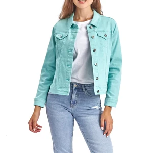 Top Quality Long Sleeve Denim Jackets With Hood Street Wear Fashion Jeans Jackets for Women High Quality denim jacket