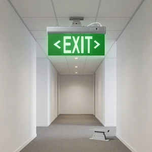 Rechargeable LED Exit Sign Light Emergency Lamp 8 SMD LEDs 3.6V NiCd Battery 3 Hours Backup CE Certified IP30 for Indoor Safety