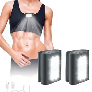 2pcs Rechargeable LED Running Lights with Magnet Night Safety Warning Light for Runners Shoes
