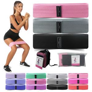 Factory Wholesale Custom Logo Durable Polyester Tension Fitness Resistance Bands Buttocks Squat Set Yoga Strap With Custom Color
