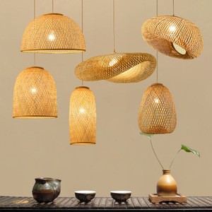 Handmade NEW Arrive Factory Wholesale Rottan Bamboo Chandelier Lamp Designer Art Home Lifestyle Decoration Pendant Bamboo Light