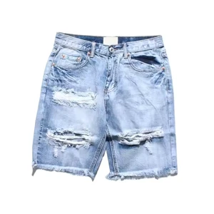 Factory Cheap Price Women's Denim Shorts Comfortable Mid Waist Customized Straight Summer Quick Dry Pocket Wrap