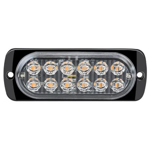 12 LED Emergency Warning Lights Amber Orange Front Flashing Strobe Light Recovery Breakdown Beacon Light Bar 12V 24V Universal