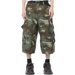 Custom Distressed Men Denim Shorts with Wind Resistant Stretch for Comfort Fit in Outdoor Activities OEM Service Available