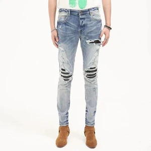 plus size men's jeans for men breathable 100 % denim jeans good quality stylish breathable customized packaging men jeans