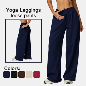 Women High Waist Sweatpants Loose Fit Wide Leg Straight Joggers Casual Athletic Trousers Outdoor Running Workout Fitness Pants