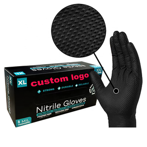 8 Mil Diamond Texture Industry Food Service Car Repair Mechanic Cleaning Heavy Duty Thick Disposable Glove Pure Nitrile Gloves