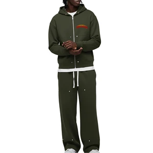 US Size Summer Lightweight Hooded Casual Tracksuit Sets Custom Logo Solid Color Full Sleeve Suit Beach Wear Two Piece Clothing