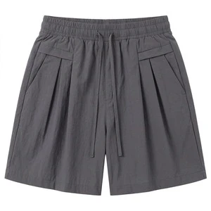 Women's Breathable High-Waisted Casual Shorts Lightweight Polyester/Cotton Drawstring Wide Leg Shorts For Summer Active Wear