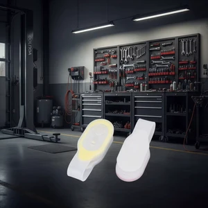 LED Magnetic Clip Work Light, Portable COB Signal Flashlight With Red Warning Mode For Car Repair & Emergency Safety