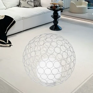 Modern Minimalist Hollow-Out Spherical Design E27 LED Floor Lamp Iron Shade White Light Trendy Home Decor Gift Bedroom/Wedding
