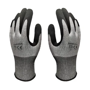 Hot Selling Hppe PU Anti-Cut Gloves for Construction Anti-Slip Cut-Resistant Protective Coated Gloves Fabrication Bulk Wholesale