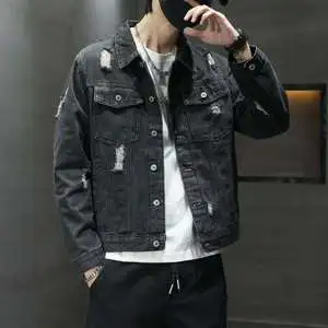 Best Selling Men's Denim Jackets With Full Sleeves Comfortable Button Closure Winter Wear Jeans Jackets
