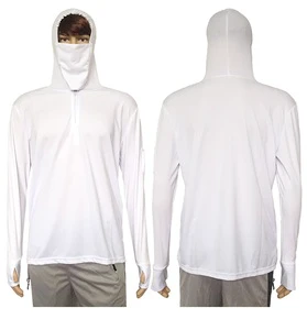 Fishing Clothes Sun Protection Anti-UV Dry Fit Hooded Fishing Shirt Outdoor Hiking Fishing Hoodie Sunscreen Tops