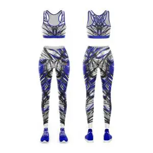 2023 New Arrival Women's Cotton Yoga Pants Legging Sets Mid Pockets Sublimation Print Casual Breathable High Elastic Knitted