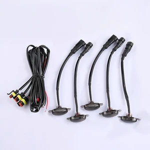 Car Front Grille 5pcs Yellow Amber LED Lamp Daytime Running Light