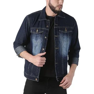 OEM Men's Washed Denim Jean Jacket Wholesale Casual Outwear Denim Button up Denim Winter Jackets