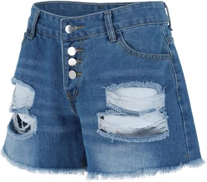 Latest High Quality Women Plus Size Cotton Jeans Shorts Fashion Women's Shorts Work Half Pants Loose Denim Jean Shorts OEM