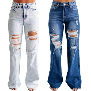 Jeans Women's Floor-length Straight Pants Women's Mid-calf Loose Style Autumn Clothing