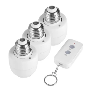 E27 Remote Control Lamp Head Adapter Light Socket Bulbs with On/Off Function