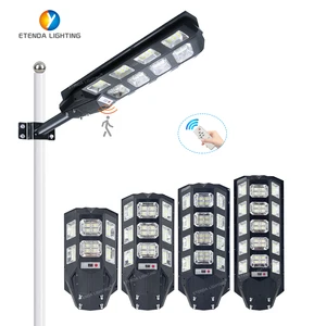 High Quality IP66 LED Remote Control Motion Sensor Security Lighting for Road 200W-500W All One Solar Street Lights