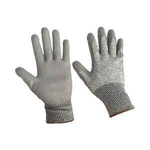 Durable Repair HPPE Anti-Cut Cut Resistant Safety Gloves Puncture Tear Resistance ANSI/ISEA Level 5 EN388 Coup Test 5 PU Gloves