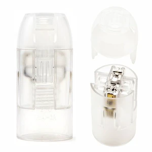 Transparent E14 Screw Mouth ABS Plastic Lamp Holder Floor Lamp Table Lampholder