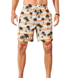 Custom Men's Beach Swim Shorts-Quick Dry Summer Casual Style 100% Polyester for Running & Classics Swim Trunks & Beachwear