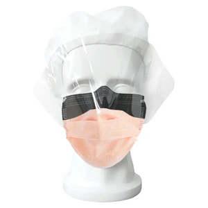 Hubei Haixin Manufacturer Face Masks with Anti Fog Visor Shield Disposable Orange Earloop Transparent Protective Face Shield