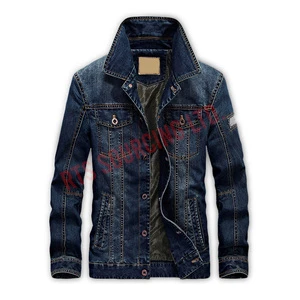 Men's Denim Jacket Modern Cut Medium Wash Regular Fit Denim Blend Fabric Button Front Lapel Neckline Durable Stitching Stylish