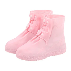 Men's Women's Waterproof Silicone Rain Boots Adult Fashion Rainproof Wear-Resistant Shoes Non-Slip Foot Cover Safety Shoe Covers