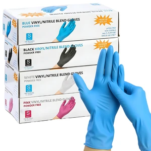 ZHIJIA Disposable Double-Sided Hand Nitrile Gloves 100Pcs/Box Latex-Free Puncture Resistant For Nail Art Beauty Cleaning