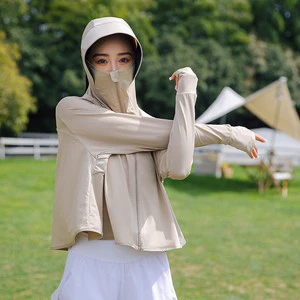 New UPF 50+ Women Jacket Long Sleeve Sunscreen Hoodie Summer Outdoor Activities Cool Sun Protection Clothing