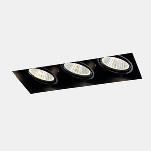 Modern Commercial Hotel Recessed 3*9W Aluminum Black Led Grill Light With 5-Year Warranty