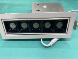 AdjustableAngle Black 5Head 2*5W CutOut155*H50mm LED Grille Linear Light 5CCT Adjustable AC130V Dimmable 5 Years Warranty ETL