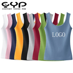 Large Size Women's White Halter Small Vest Female Summer Wear Outside With Pure Cotton U-neck Sleeveless Blouse Base