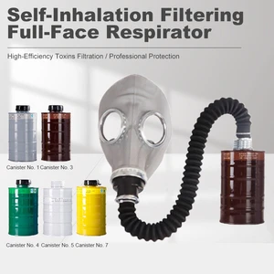 Head-mounted Reusable Silicone Anti-ammonia Gas 3-Layer High Filtration All-in-one Mining Use Protective Mask