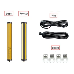 IP68 Safety Light Curtain Infrared Beam Light Curtain Sensor High Resolution for Detecting People and Objects Safety Sensors