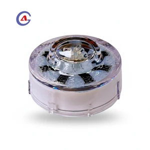 GUANGAN IP68 Waterproof Cat Eye LED Driveway Garden Walkway Safety Beacon Reflective Embedded Pavement Marker Road Warning Glass