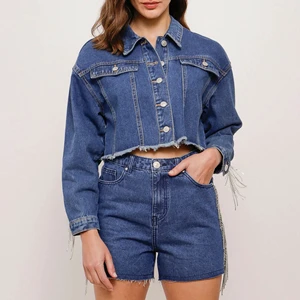 Premium Quality Customize Your Design Vintage Summer Street Fashion OEM Wholesale Comfortable Women's Denim Shorts Casual Wear
