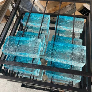 China Factory Direct Fused Colorful Glass Brick Colored Glass Block Blue Yellow Red Green Glass Block