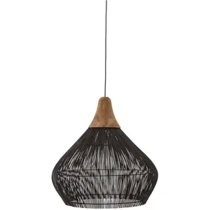 Japanese Style Bamboo Pendant Light Woven Lamp for Indoor Bamboo Weaving Rattan Pendant Light for Livingroom Rattan
