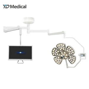 Electric Ceiling LED Operating Light Hospital Medical Shadowless Lamp Adjustable Brightness High CRI 90 40000-160000 Lux