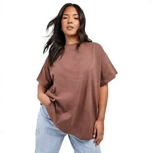 Women's Plus Size Oversized Tie Dye Drop Shoulder Tee Soft Cotton Loose Casual Shirt Custom Logo for Summer Vacation Daily Wear