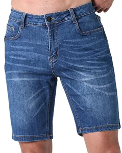 Polyester/Cotton Denim Shorts with Stonewash Finish and Sexy Style men denim shorts