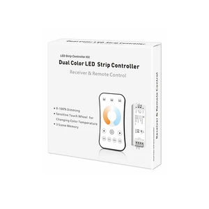 V2+R7-1 5A*2CH PWM 12V LED Dimmer Controller Set with Color Temperature Lighting Control 5-Year Warranty