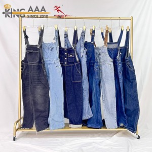 KungFu KingAAA Second Hand Women's Denim Overalls Dungarees Jumpsuits Polyester/Cotton Summer Clean 90% Mixed Size Clothing
